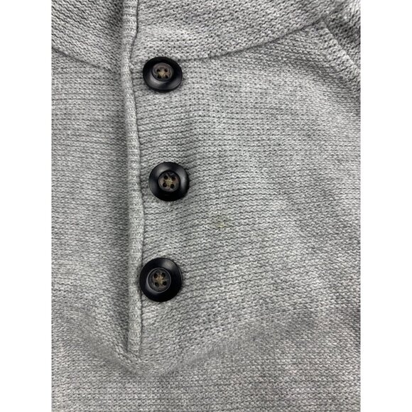 Selected Homme Vince Sweater Men's XL Gray Henley Button Neck Cotton - Picture 5 of 9